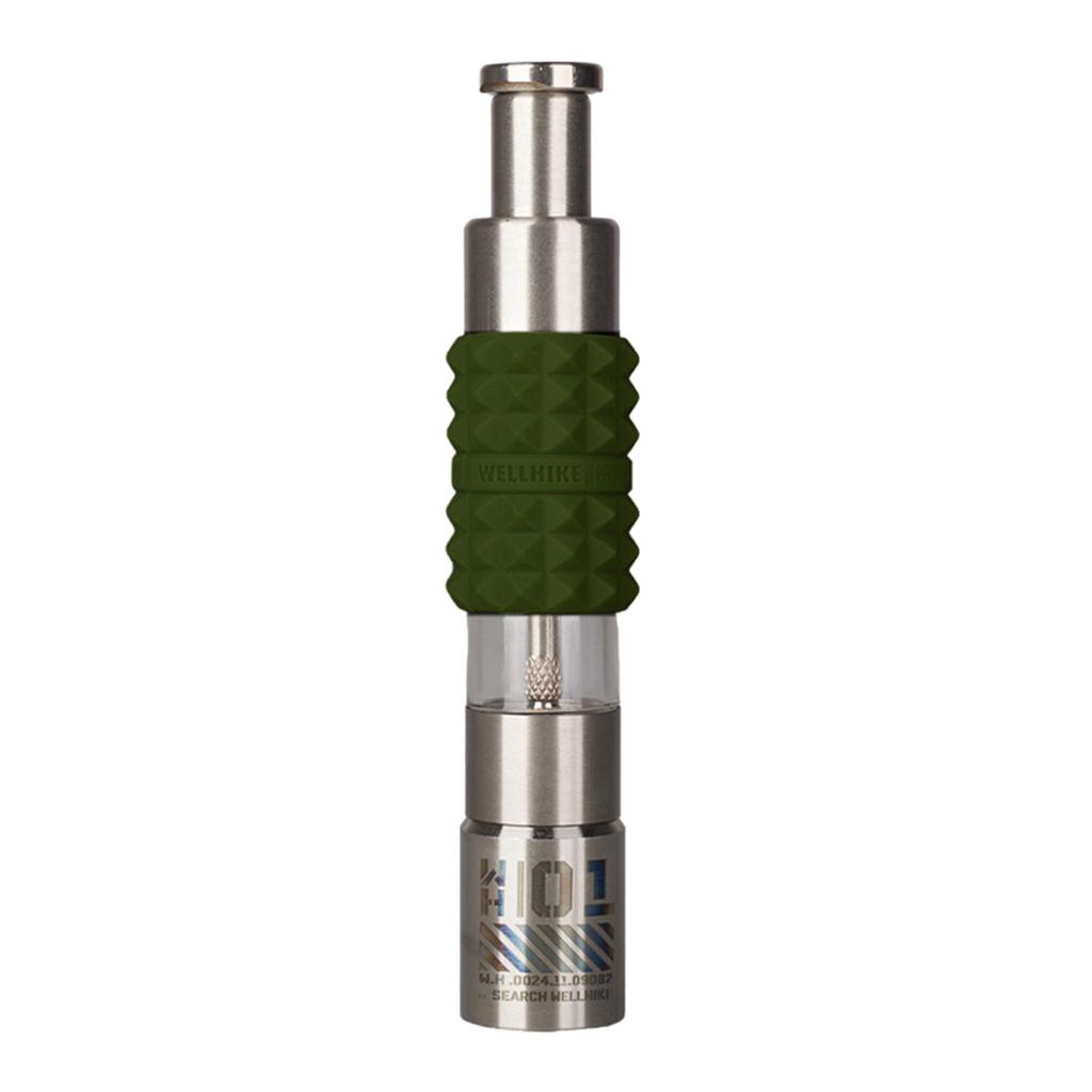 Stainless Steels Salt and Peppers Grinder Practical Thumb Push Button Peppers Grinder for Single Hand Operate Enduring
