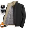 New Dad Coat Autumn and Winter Thickened Warm Men's Padded Thickened Stand-up Collar Jacket Top Medium Men's Clothing