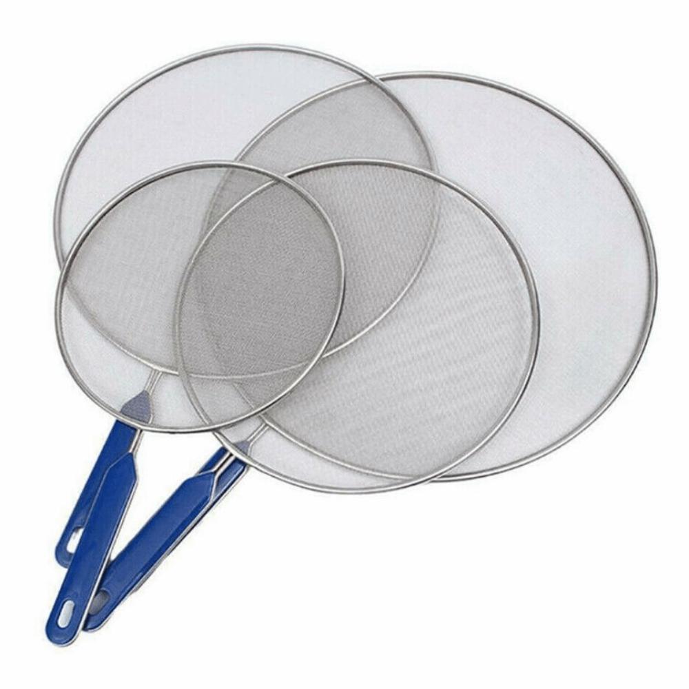 Splatter Cooking Frying Splash Cover Pan Mesh Guard Screen Grease Splatter Screen Guard Oil Net