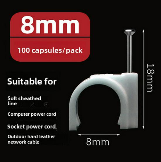 Clous en acier, fils et serre-câbles (4-50mm) - Pinces carrées et rondes en plastique/nylon