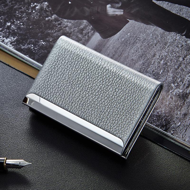 Stainless Steel Business Card Holder - Large Capacity, Fashionable and Creative Metal Design for Men & Women
