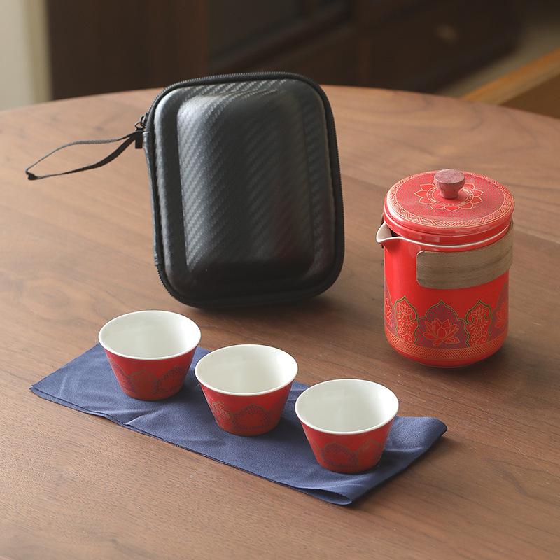 High-End Business Souvenir Tea Set: On-the-Go Gift for Clients & Friends