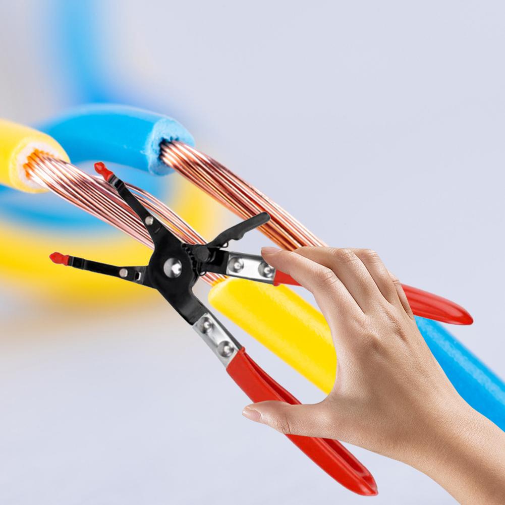 Universal Car Vehicle Soldering Aid Pliers Hold 2 Wires Wire Welding Clamp Car Repair Tool for Automobile Maintenance Repairing