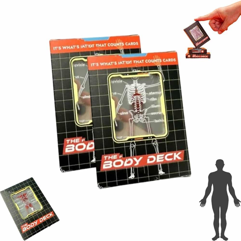 Le Mannequin Body Deck, Cartes à jouer squelettes, Cartes de poker anatomiques transparentes, Squelettes, Dessins radiographiques, Cadeau éducatif