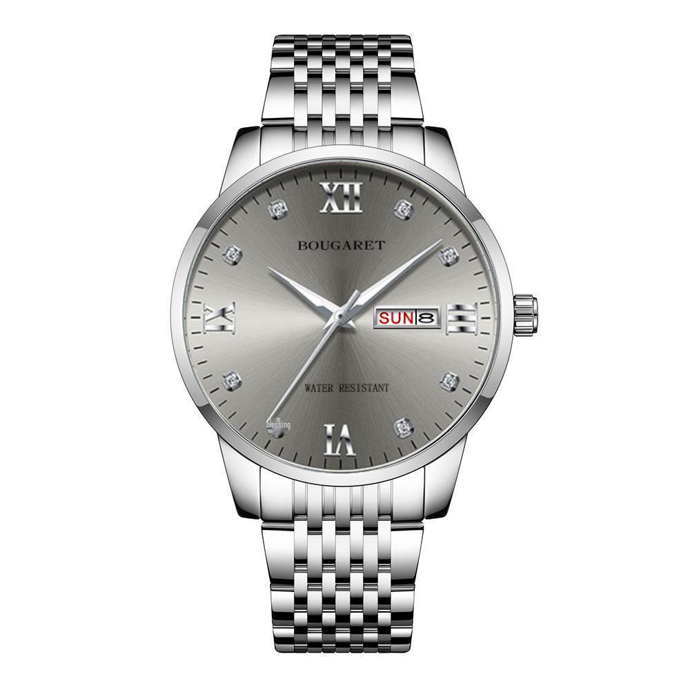 Men's Fully Automatic Luminous Waterproof Watch with Calendar and Large Dial.