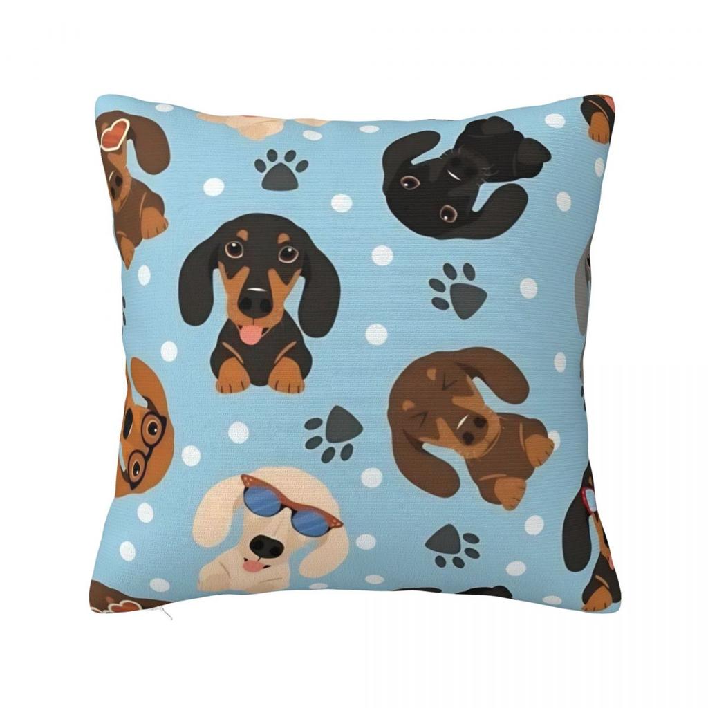 Dachshund Throw Pillow Cover Cushions for Sofa Gift for Animal Dog Lover 4545cm Cushion Covers