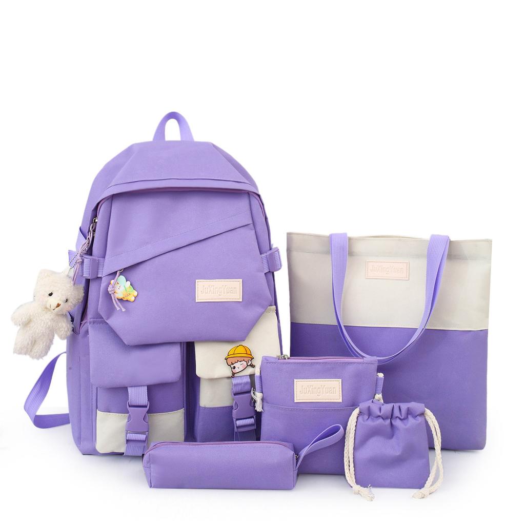 Ins Style New Fashion Trendy Casual Foreign Style Small Fresh Backpack Large Capacity Korean Version Sports College Style School Bag