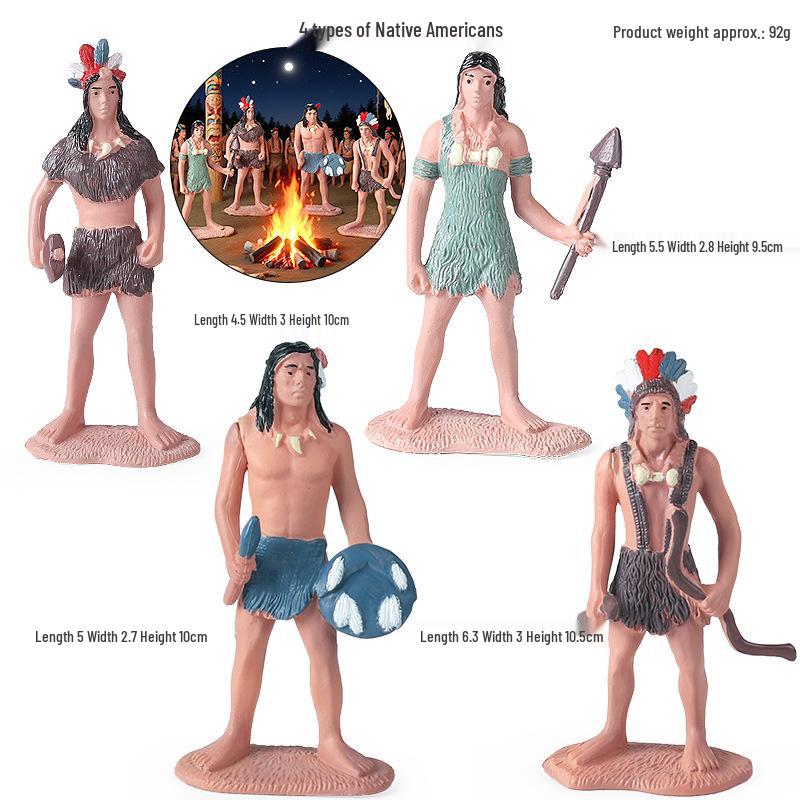 Plastic Farm Figures: Farmer, Woman, Ranch Worker, Police