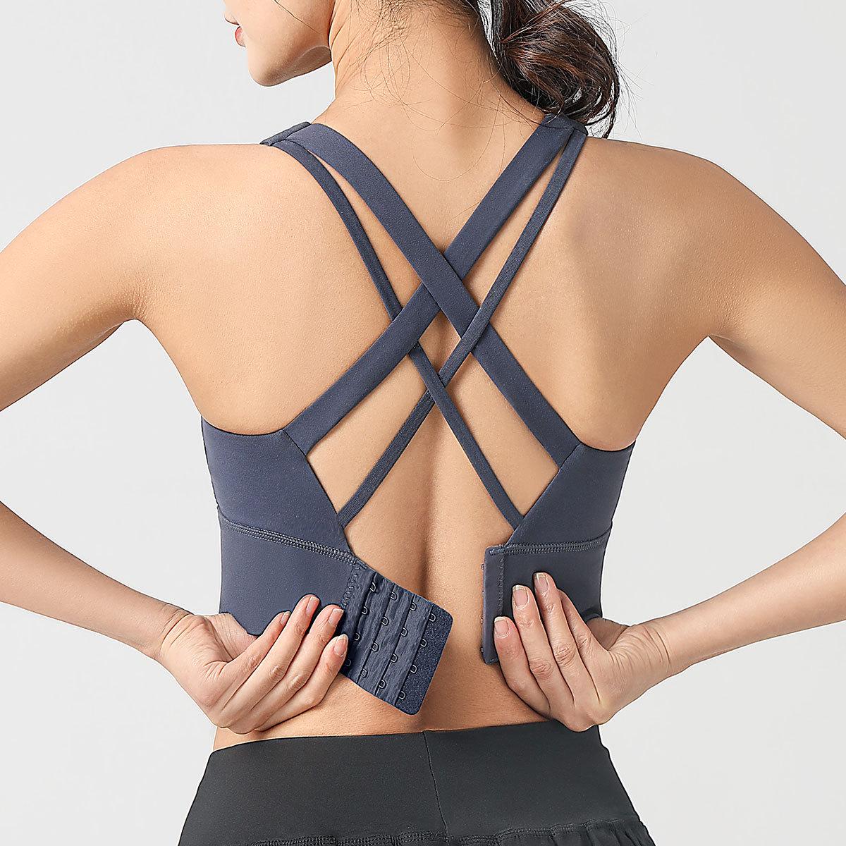 

Shockproof High-Intensity Wire-Free Sports Bra - Adjustable, Beautiful Back Design for Running and Yoga L