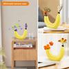Resin Decorative Bud Vase Banana Shape Flower Arrangements Container  Dining Table Centerpieces