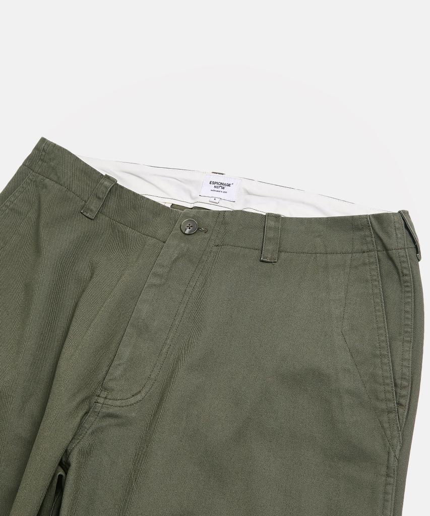 ESPIONAGE Wide Officer Pants Gray Olive