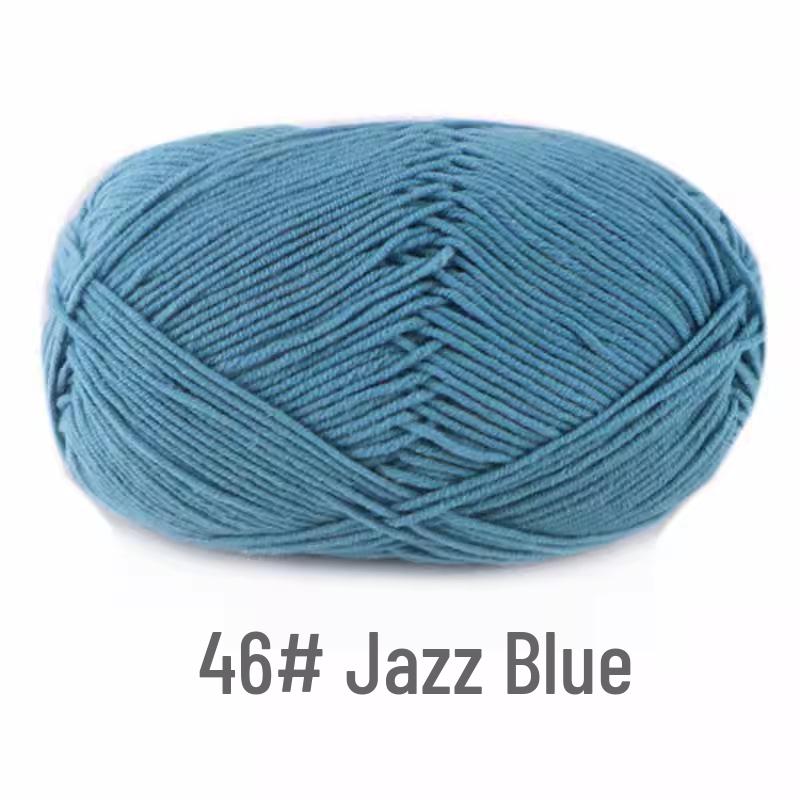 Gomitolo di Filato di Cotone Pettinato a 4 Capi per Lavorare all'Uncinetto Bambole, Coperte, Borse e Scarpe Pacchetto Materiali Fai da Te