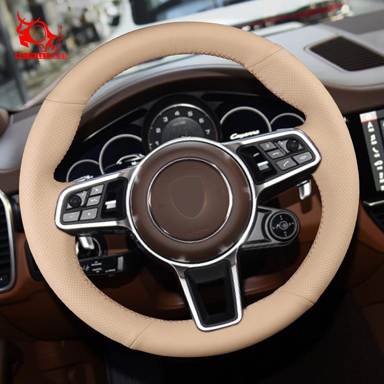Car Key Accessories Custom Hand Sewing New Arrivals Car Cover Steering Wheel Cover Wrap  for Porsche Paramera