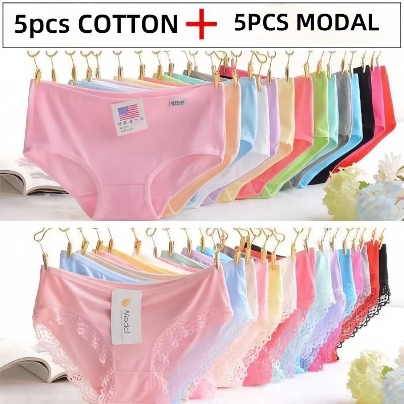 

10Pc/Lot Young Girls Underwear Teenager Panties Candy Color Underwear Simple Panties 35-45KG one size