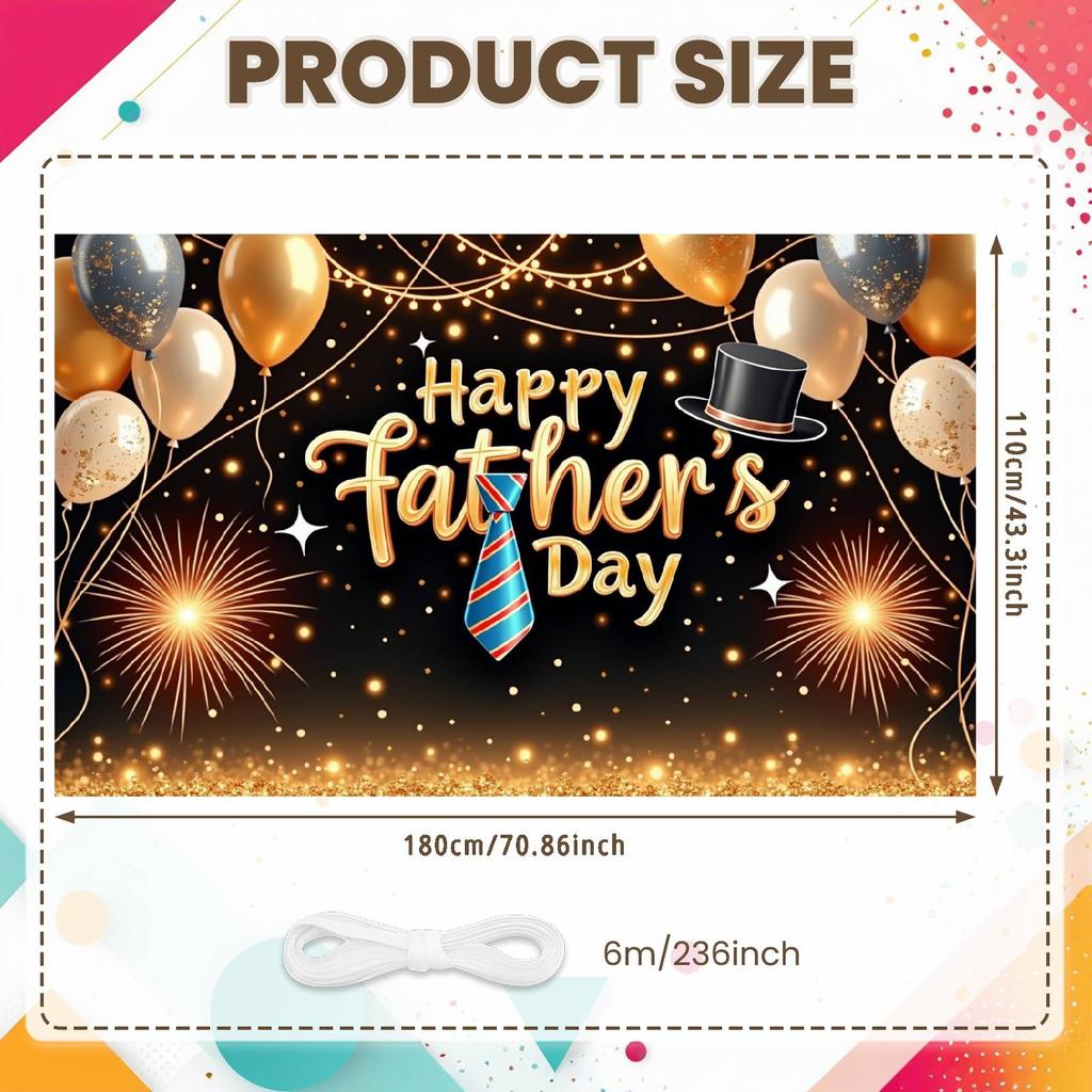 Frohen Vatertag Banner Krone Dekoration Vater Feier Kulisse Daddy Feier Kulisse Schnurrbart Design Für Vatertag