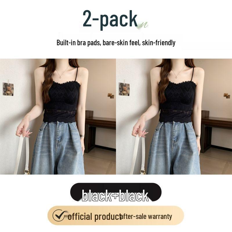 Women's Lace Camisole with Chest Pads: Beautiful Back, Bandeau, Lingerie, Outerwear, Sexy Summer Top