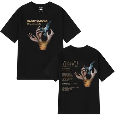 Imagine Dragons Band Reflections From The Vault of Smoke Mirrors 2025 T Shirts Men's Women Clothing Hip-hop Tees Loose T-shirts