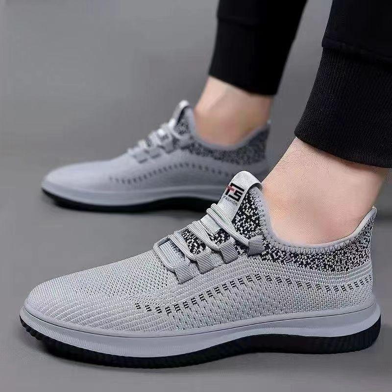 Men's shoes spring and summer new breathable casual shoes large size men's shoes comfortable versatile mesh one pedal casual men's shoes