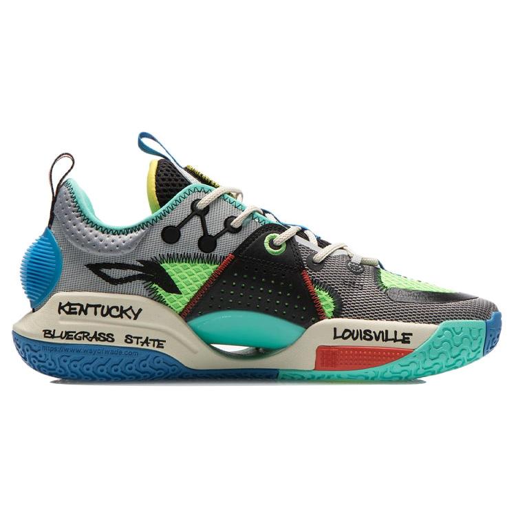 Li Ning All City 9 V1.5 Abrasion Resistant Slip Resistant Low Top Performance Basketball Shoes Men's Gray Black ABAR077-2