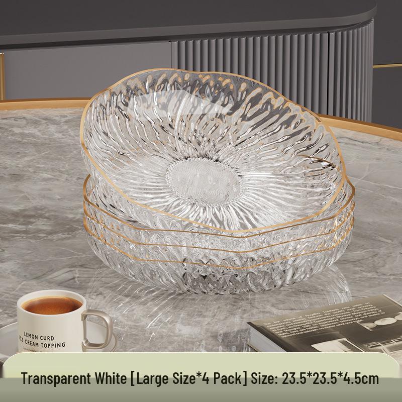 Elegant Flower-Shaped Plastic Fruit and Dessert Plate for Daily Use