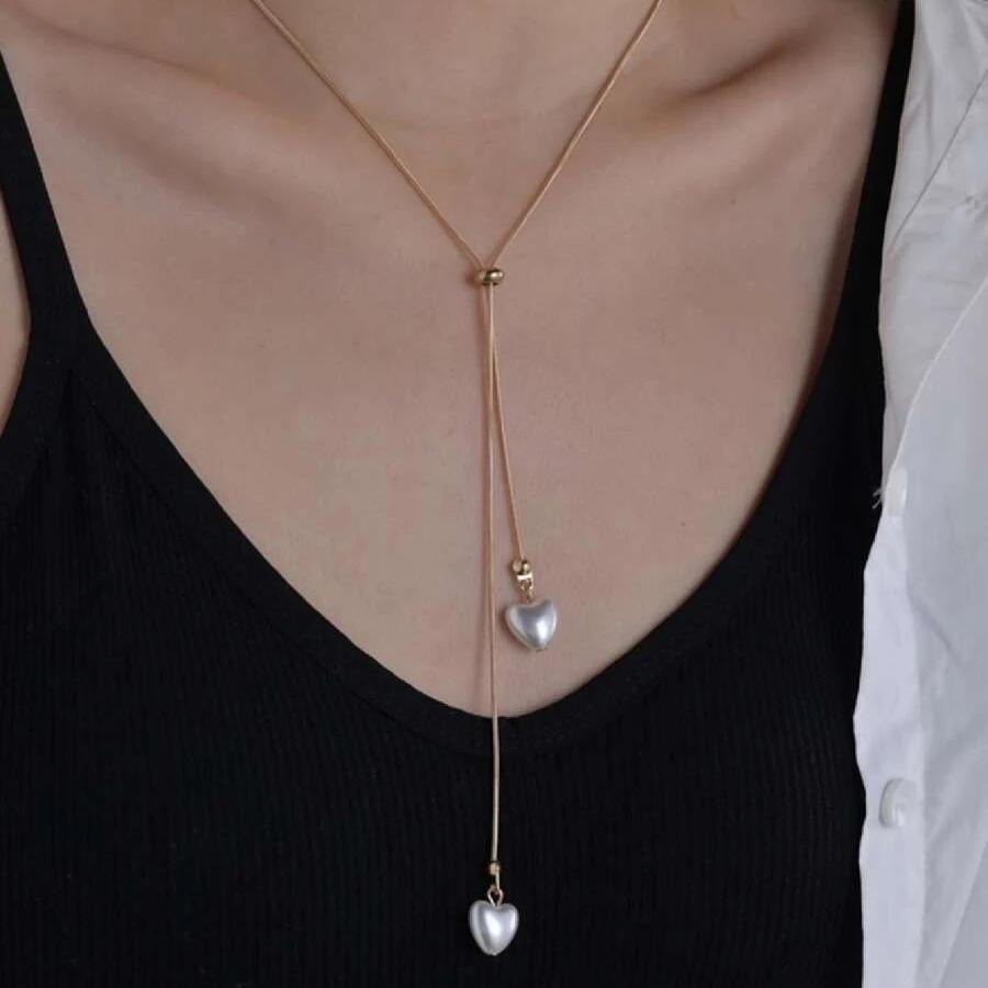 YWZIXLN Trend Elegant Jewelry Wedding Big Pearl Necklace For Women White Imitation Pearl Choker Necklace N0179