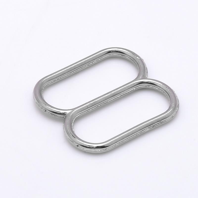 Rubber-Coated Alloy Bra and Swimsuit Strap Adjustment Buckles with O-Ring.
