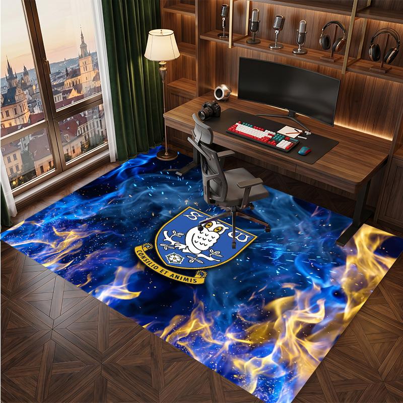 Tappeto in Cristallo di Velluto con Stampa del Sheffield Wednesday Football, Comodo Assorbente d'Acqua Antiscivolo per Pavimenti Interni