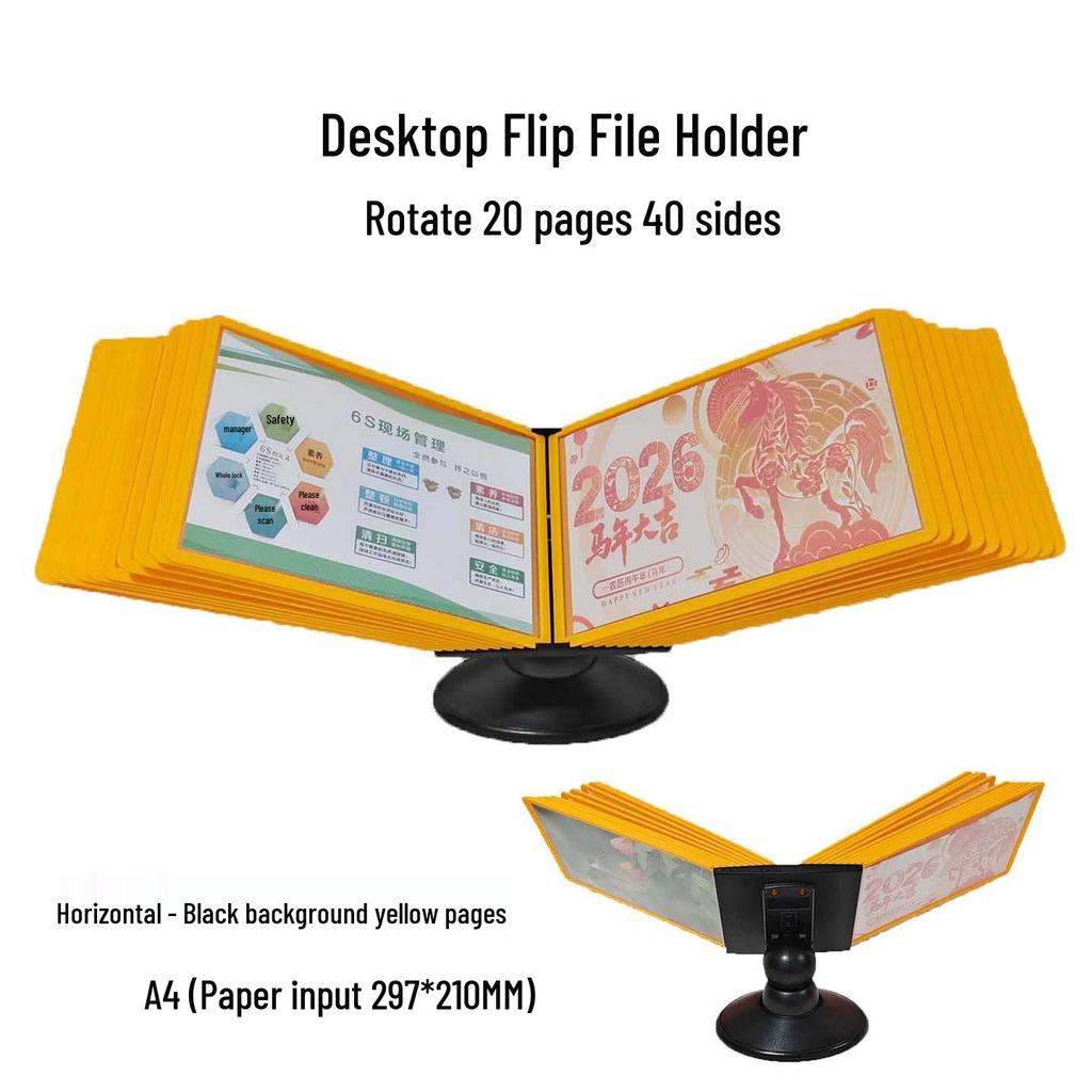 Rotating A4 Desktop File Holder and Display Stand