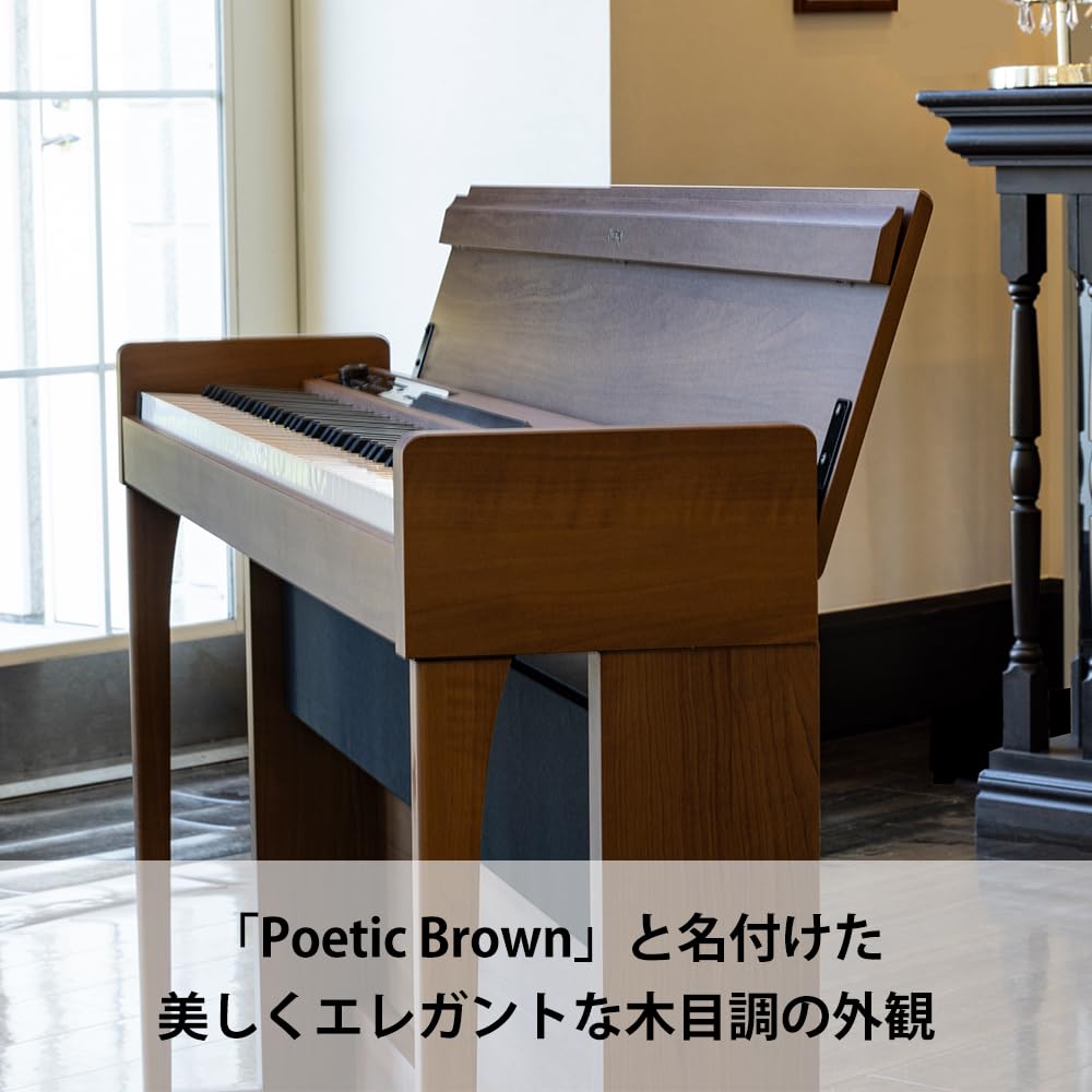 Korg Digital Piano Poetry 88-Key Inspired by Chopin Warm Wooden Finish Includes Headphones and Pedal