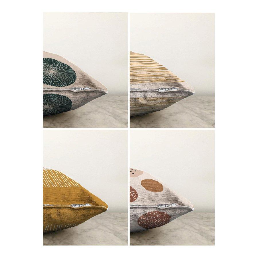 4 Pieces Double Sided Digital Printed Cushion Cover Set