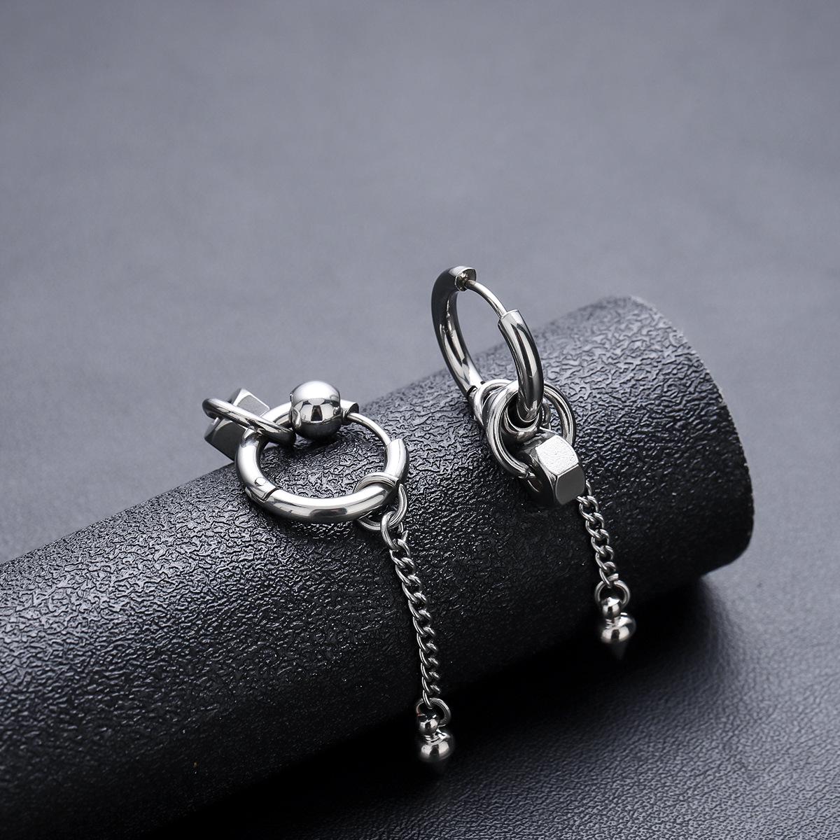 

Unisex Titanium Steel Punk Tassel Cone Ear Clip - No Piercing Required