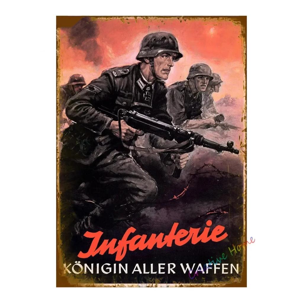 BarCafeVintageArt Keep Quiet Metal Sign-Vintage German Poster, Cave Sign|Great for Decorating Home Bar, Garage, Cafe&Living Room