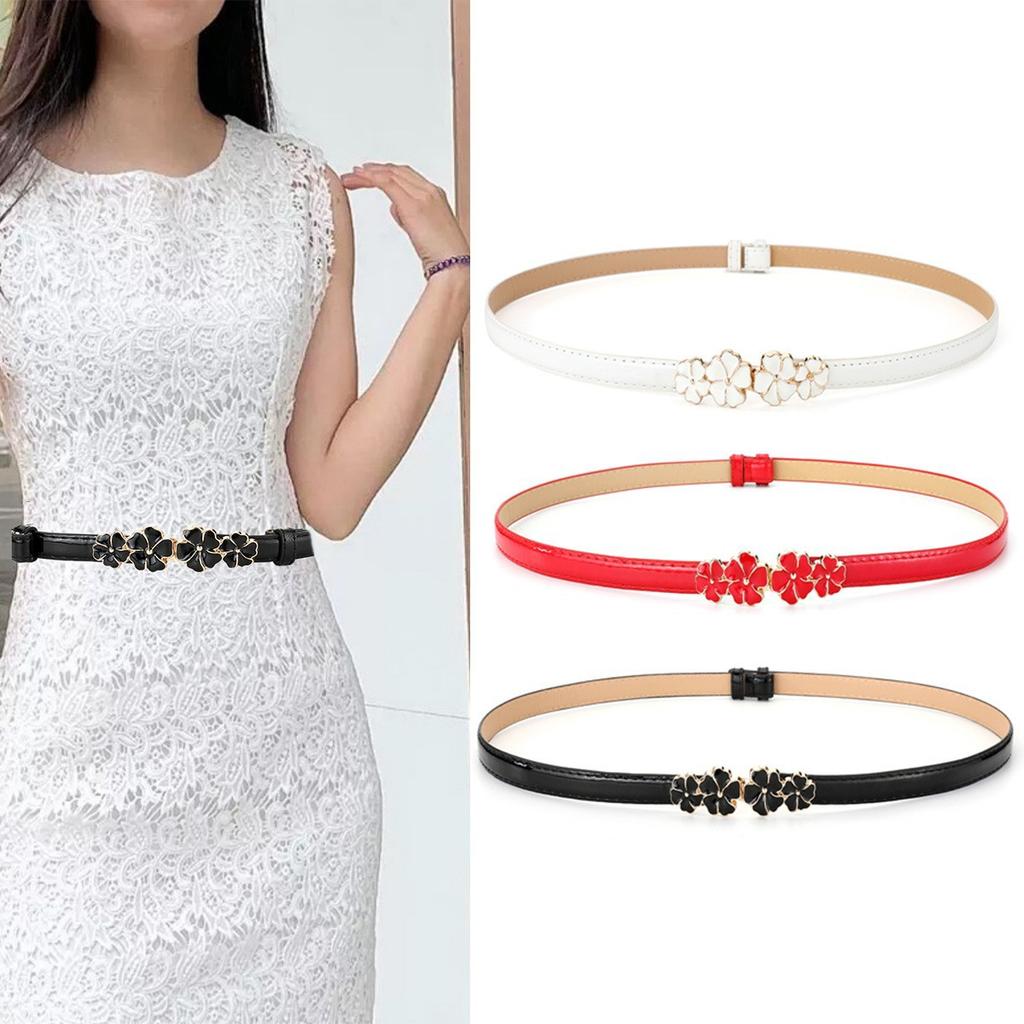 High-end Retro Vintage Silver Buckle Imitation Leather Velvet Matte Imitation Leather Women's Belt with Skirt Suit Coat Jeans