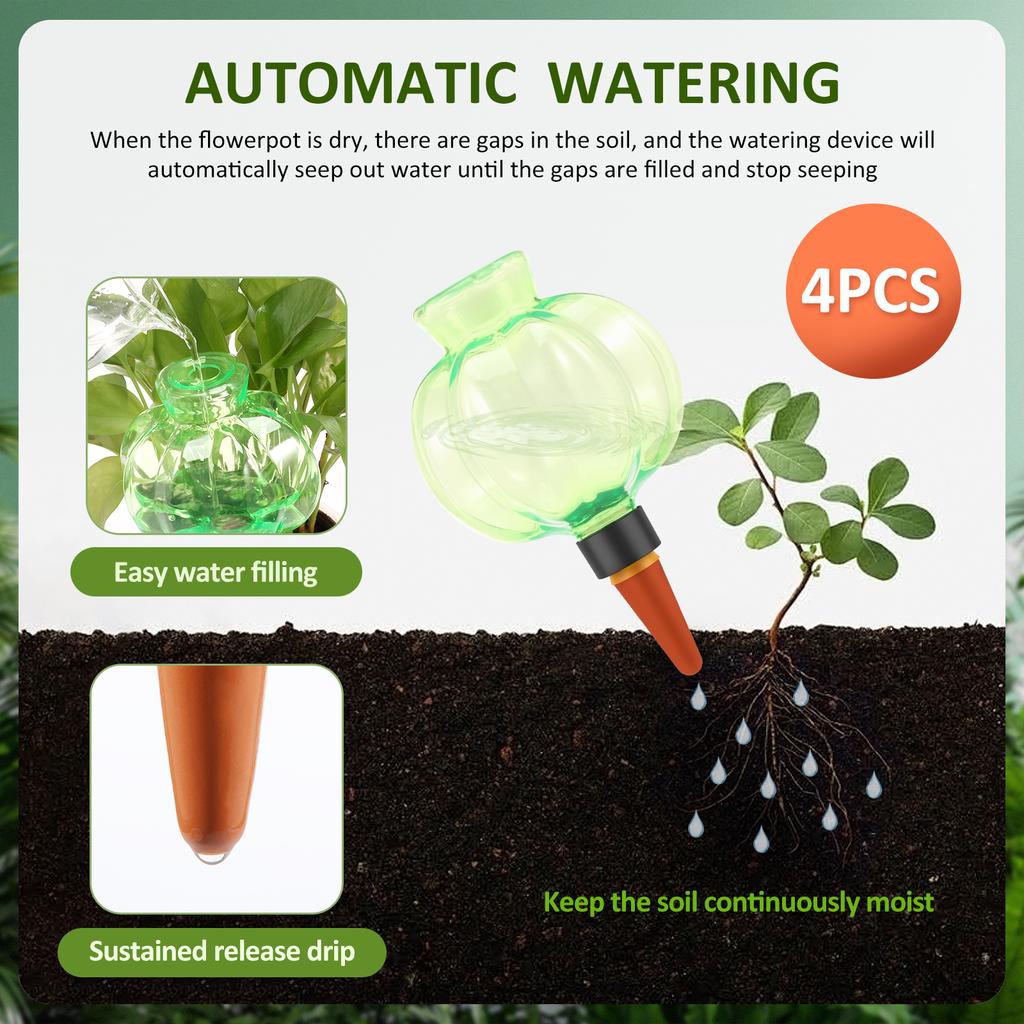 4Pcs 500ml Automatic Plant Watering Bulbs Plant Self Watering Globe Garden Plant Flower Pot Water Device Drip Irrigation System
