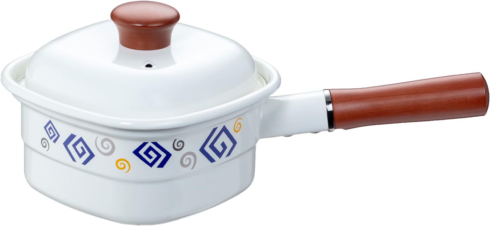 

Takagi Metal Square Pot Mengokochi Perfect for Instant Noodles, Enamel Tempura, Deep Frying, and Fondue, HS-MG14