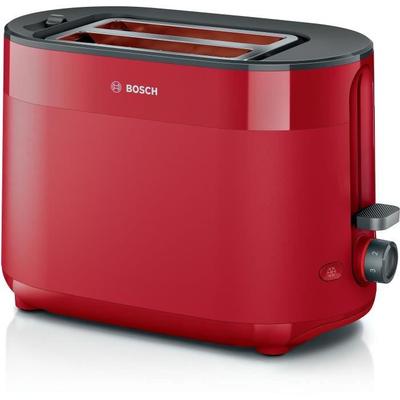 Toaster - BOSCH - TAT2M124 MyMoment - Red - 2 Slices - Automatic Bread Centering - Defrosting and Reheating Functions