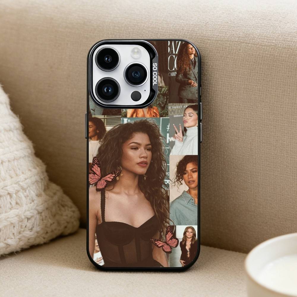 

Z-Zendaya Phone Case For iPhone17, 16,15,14,13,12 Pro Max Black Candy Matte Shockproof Cover iPhone14Plus