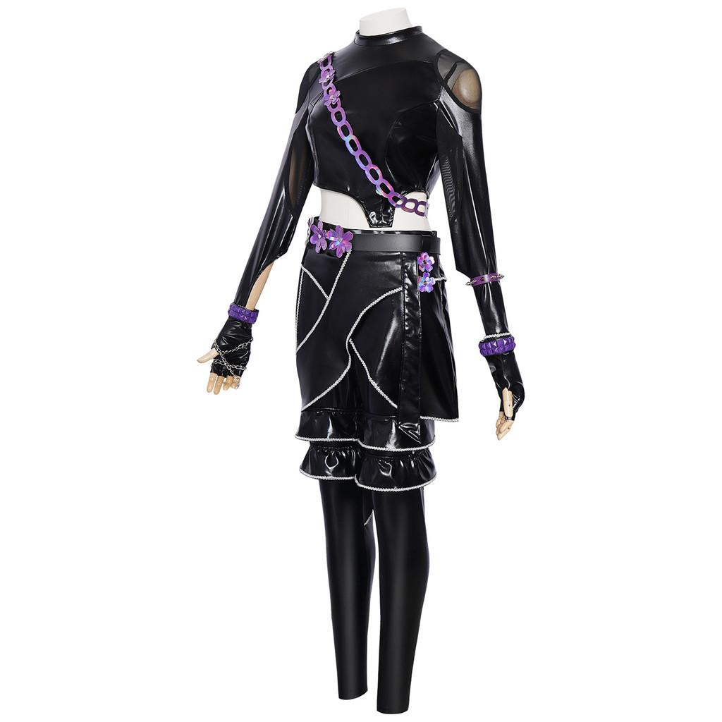 Kpop Demon Hunters Rumi Mira Zoey Kostium Skórzany z Tkaniną PU do Cosplayu na Imprezy Anime