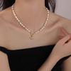 New Arrival Sweet Honeybee Design 100% Natural Freshwater Pearl 14K Gold Filled Female Beads Chain Necklace  For Women