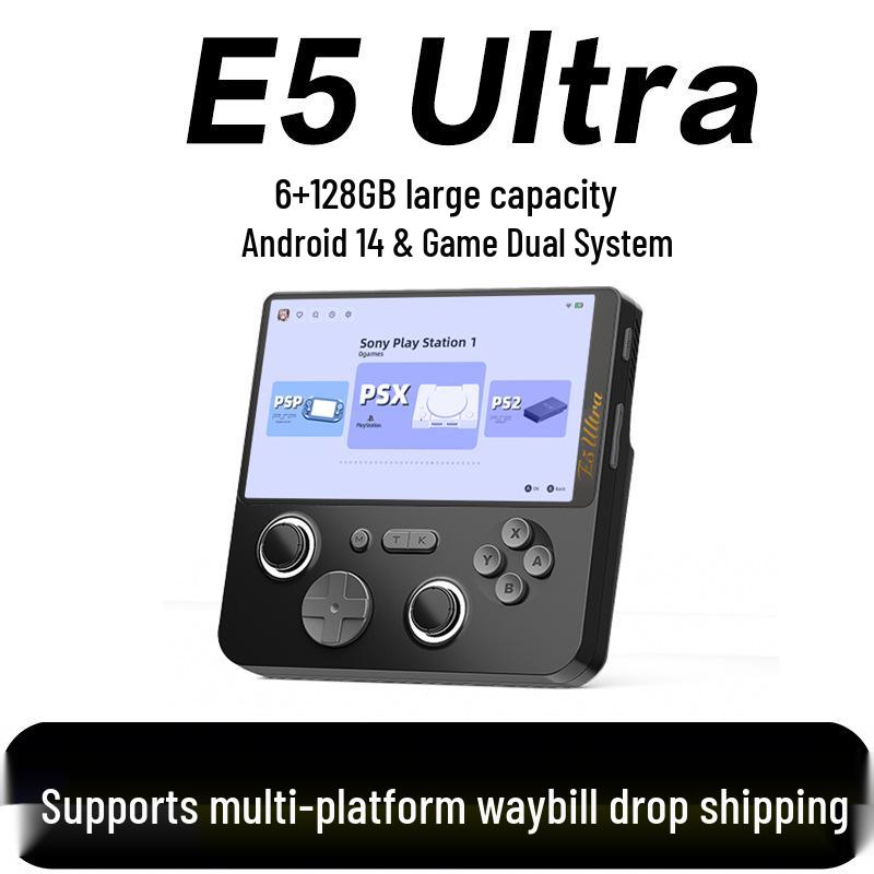 E5Ultra 5" HD Android Handheld Console, 6+128GB, Online Multiplayer Cloud Gaming