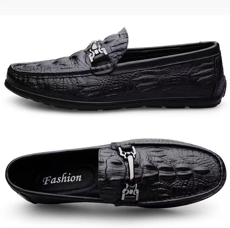 2025 Herren Mokassins aus Leder mit Krokodilmuster: Business Casual Vielseitige Schuhe mit weicher Sohle