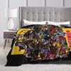 Digimon Virtual Pet Blanket Flannel Decoration   Multifunction Super Soft Throw Blankets for Bed Outdoor Rug Piece