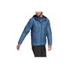 adidas Solid Color Logo Print Zipper Hooded Long Sleeve Cotton Jacket Men Jackets Blue HF0832