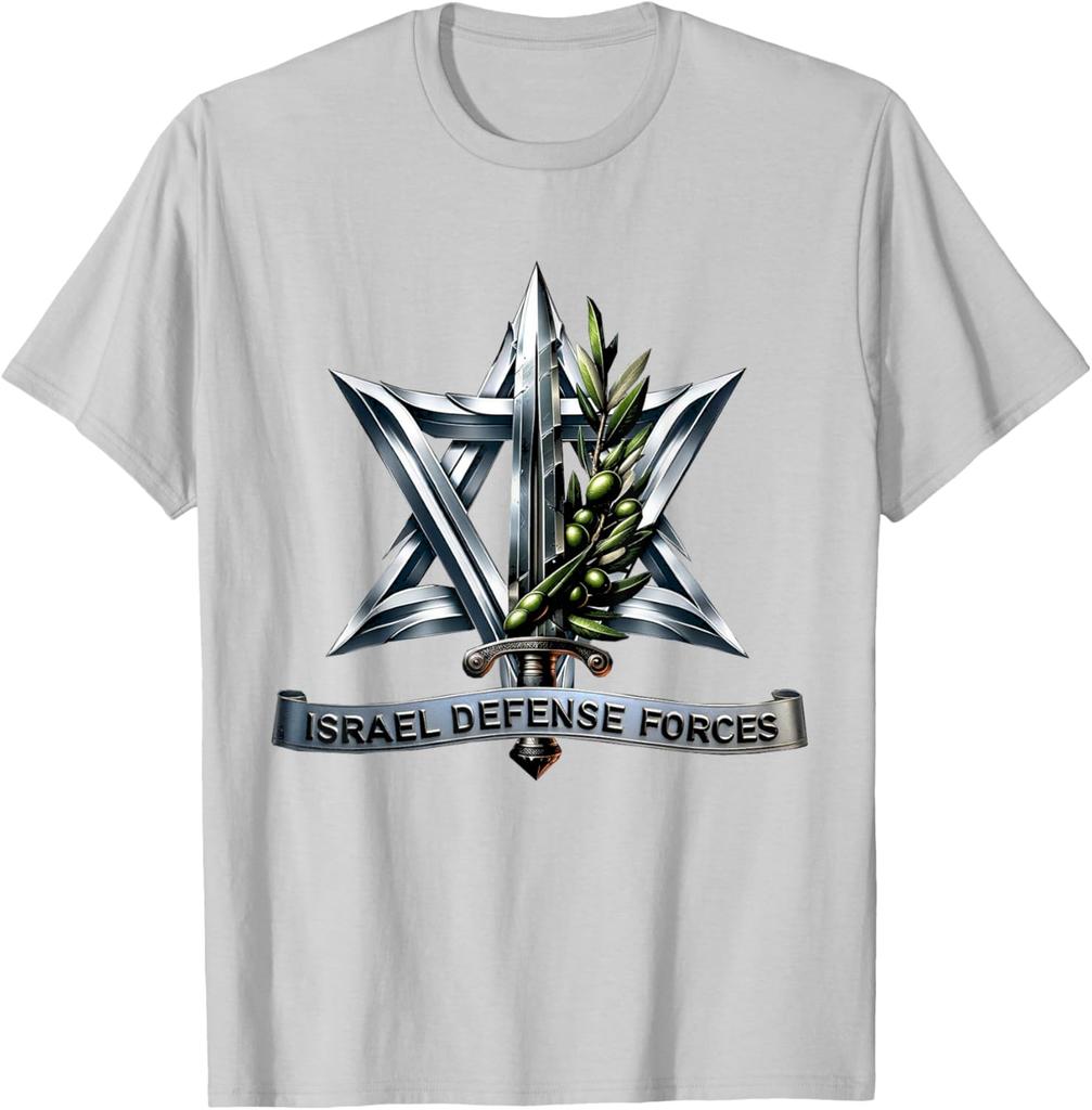 Israel Defense Forces  IDF  Israeli Military Army  Tzahal TShirt Short Sleeve Casual  Cotton Shift