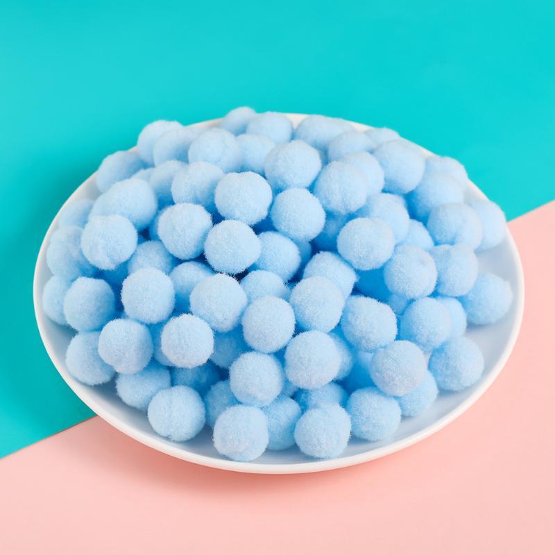 50Pcs/Pack Multicolored Polyester Wool Pom Poms Balls Diy Handmade Jewelry Accessories