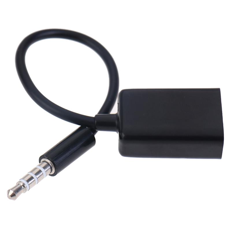 Jack audio Aux maschio da 3,5 mm per cavo convertitore USB 2.0 femmina per auto Mp3