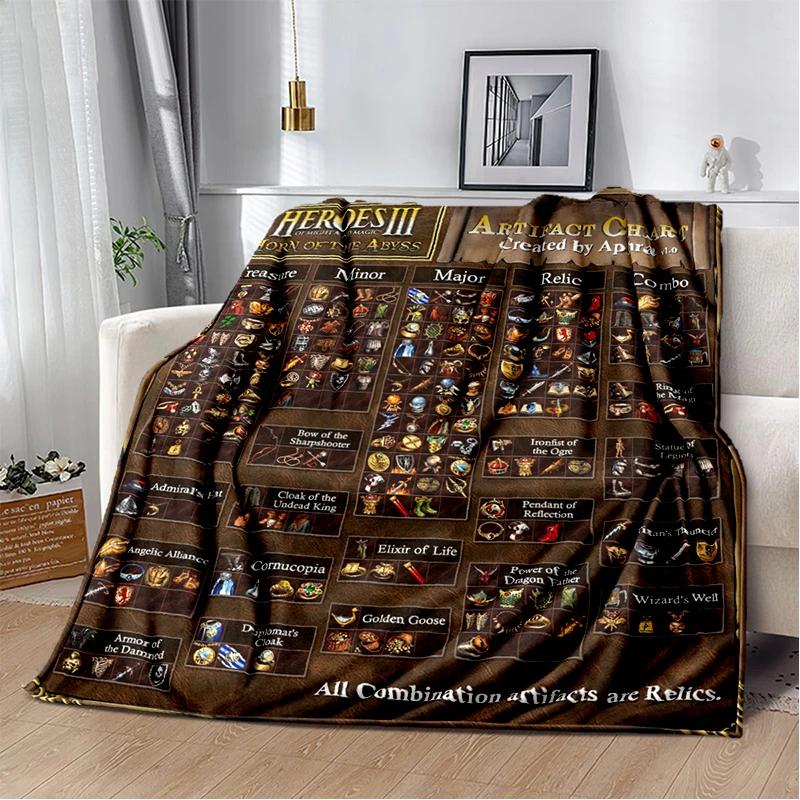 HOMM3 Heroes of Might and Magic Map 29 Style New Treasure Chest Blanket,Soft Throw Blanket for Home Bedroom Bed Sofa Travel Kid