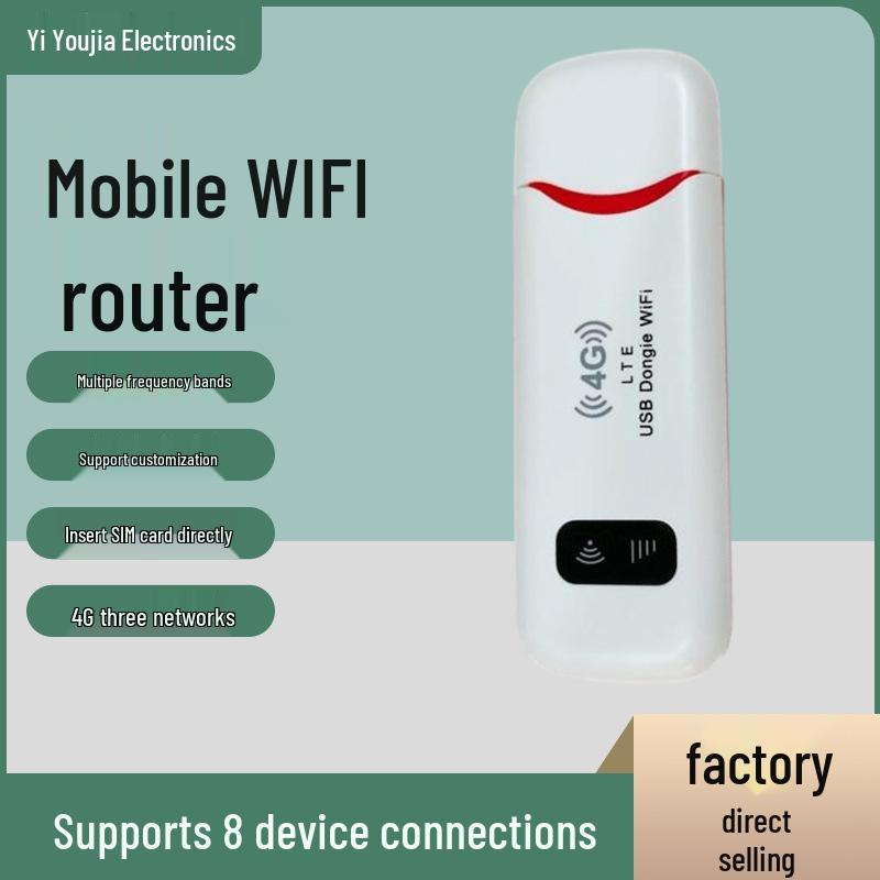 

Portable USB WiFi Router & Modem: Lightweight Wireless Network Device білий