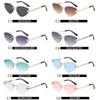 Rimless Cat Eye Metal Sunglasses Women Men Gradient High-quality Brand Sun Glasses Travel Outdoor Party Lady Man Eyewear UV400