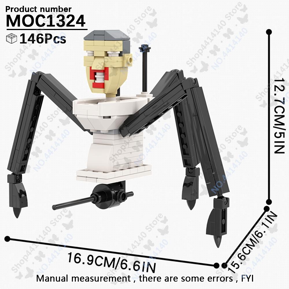 

MOOXI Аниме Серия Фигурки Скибиди Туалет Оператор Битва Робот Строительные Блоки Модель MOC Кирпичики Сделай Сам Монтессори Игрушки Детские Подарки